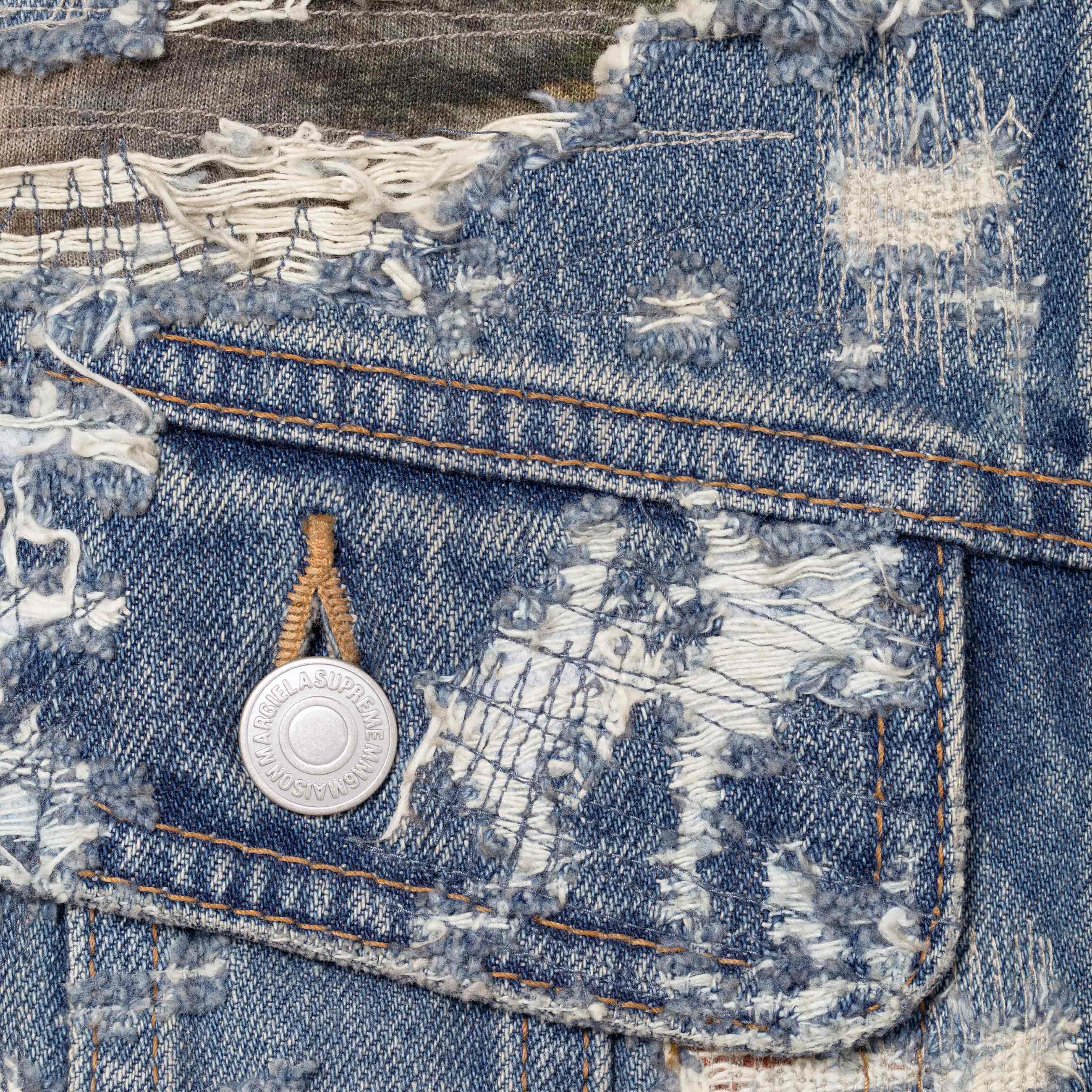 Supreme®/MM6 Maison Margiela Distressed Selvedge Denim Trucker Jacket view 9